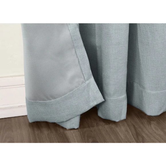 Bandley Sky Blue Blackout Single Panel Curtain - Picture 3 of 4